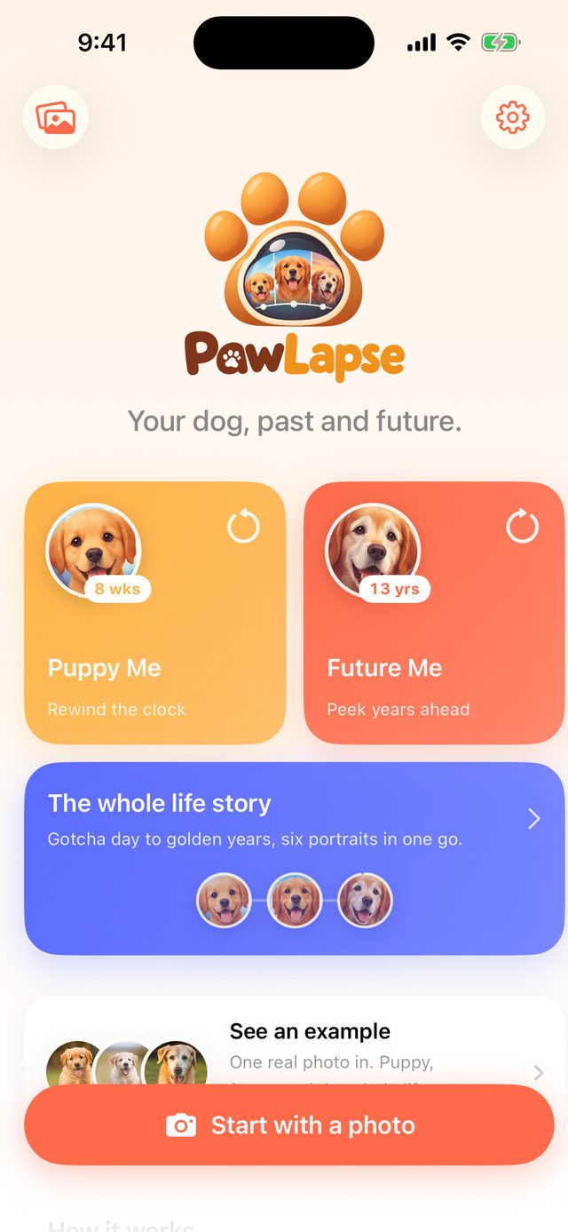 PawLapse home screen